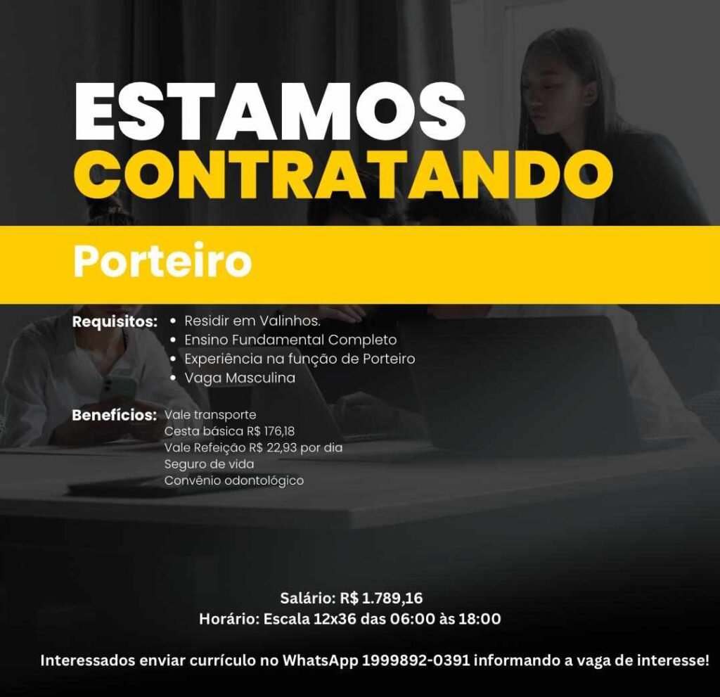 Imagem da vaga Vaga Porteiro